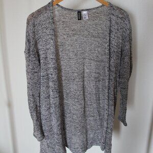 H&M Divided Med Flecked Gray Long Sleeve Cardigan